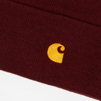 Carhartt Chase Beanie - Bordeaux / Gold thumbnail