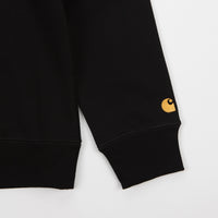 Carhartt Chase Crewneck Sweatshirt - Black / Gold thumbnail