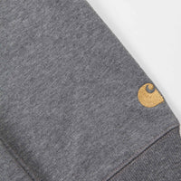 Carhartt Chase Crewneck Sweatshirt - Dark Grey Heather / Gold thumbnail