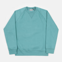 Carhartt Chase Crewneck Sweatshirt - Frosted Turquoise / Gold thumbnail