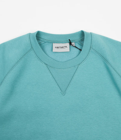 Carhartt Chase Crewneck Sweatshirt - Frosted Turquoise / Gold