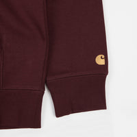 Carhartt Chase Hoodie - Bordeaux / Gold thumbnail