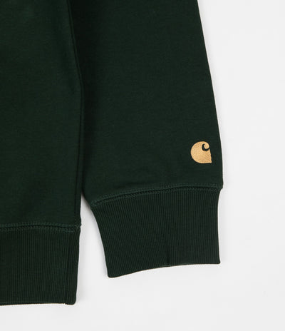 Carhartt Chase Hoodie - Bottle Green / Gold