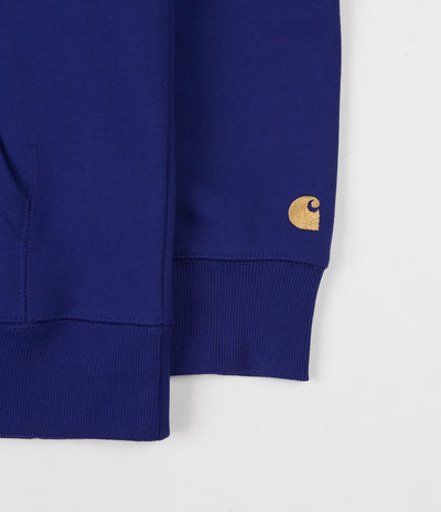 Carhartt Chase Hoodie - Thunder Blue / Gold