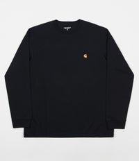 Carhartt Chase Long Sleeve T-Shirt - Dark Navy / Gold