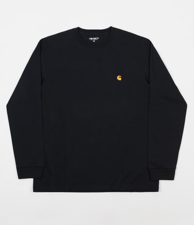 Carhartt Chase Long Sleeve T-Shirt - Dark Navy / Gold