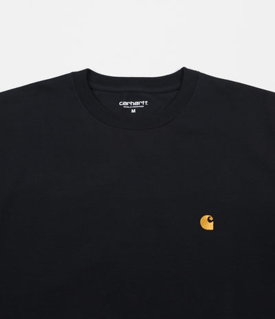 Carhartt Chase Long Sleeve T-Shirt - Dark Navy / Gold