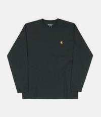 Carhartt Chase Long Sleeve T-Shirt - Dark Teal / Gold