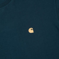 Carhartt Chase Long Sleeve T-Shirt - Duck Blue / Gold thumbnail