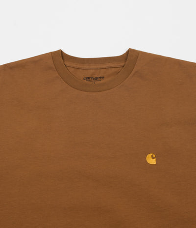 Carhartt Chase Long Sleeve T-Shirt - Hamilton Brown / Gold