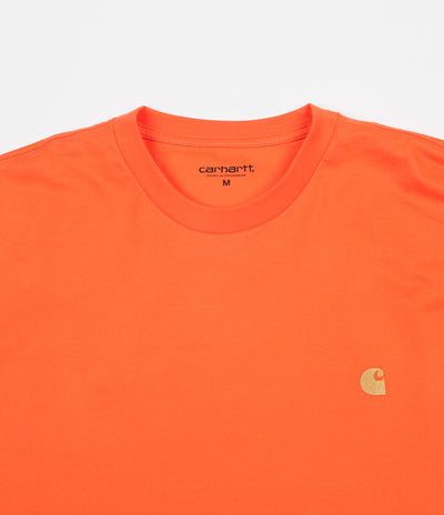 Carhartt Chase Long Sleeve T-Shirt - Pepper / Gold