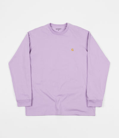 Carhartt Chase Long Sleeve T-Shirt - Soft Lavender / Gold
