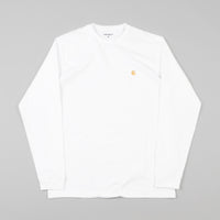 Carhartt Chase Long Sleeve T-Shirt - White / Gold thumbnail