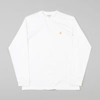 Carhartt Chase Long Sleeve T-Shirt - White / Gold thumbnail