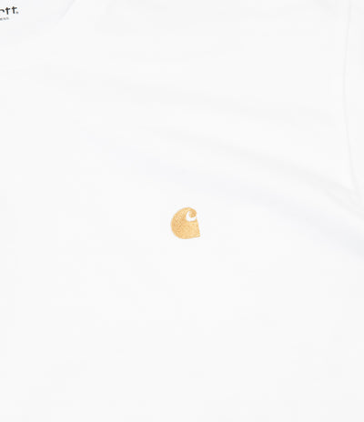 Carhartt Chase Long Sleeve T-Shirt - White / Gold