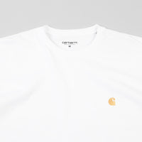 Carhartt Chase Long Sleeve T-Shirt - White / Gold thumbnail