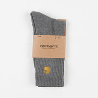 Carhartt Chase Socks - Dark Grey Heather / Gold thumbnail