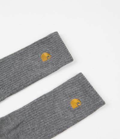 Carhartt Chase Socks - Dark Grey Heather / Gold