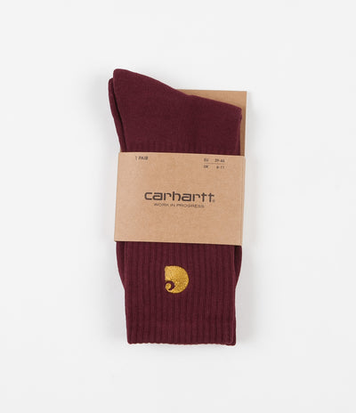 Carhartt Chase Socks - Merlot / Gold