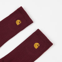 Carhartt Chase Socks - Merlot / Gold thumbnail