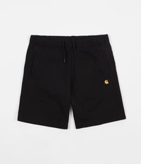 Carhartt Chase Sweat Shorts - Black / Gold