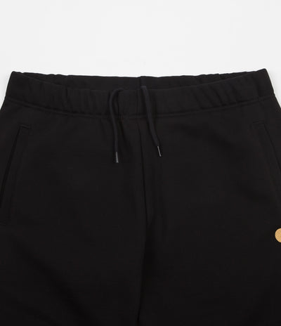 Carhartt Chase Sweat Shorts - Black / Gold