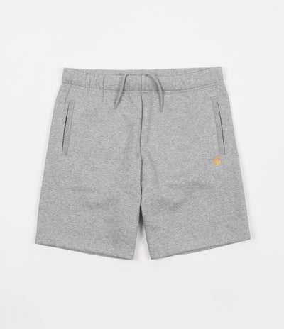 Carhartt Chase Sweat Shorts - Grey Heather / Gold