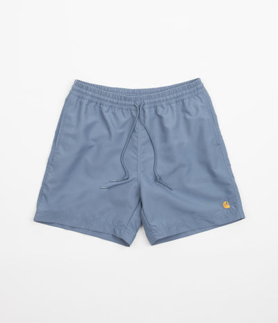 Carhartt Chase Swim Trunks - Icy Water / Gold