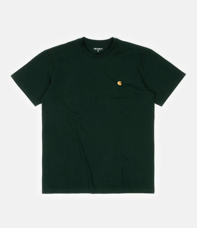 Carhartt Chase T-Shirt - Bottle Green / Gold