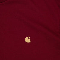 Carhartt Chase T-Shirt - Cranberry / Gold thumbnail