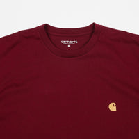 Carhartt Chase T-Shirt - Cranberry / Gold thumbnail