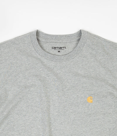 Carhartt Chase T-Shirt - Grey Heather / Gold