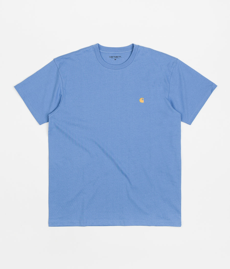 Carhartt Chase T-Shirt - Piscine / Gold