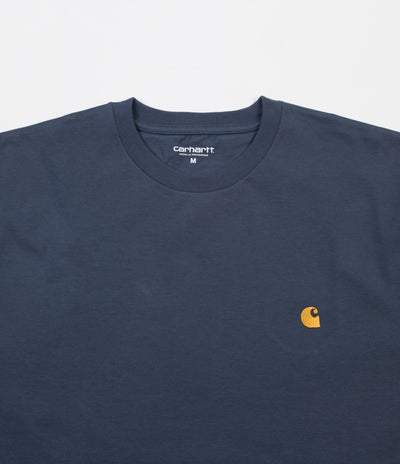 Carhartt Chase T-Shirt - Stone Blue / Gold