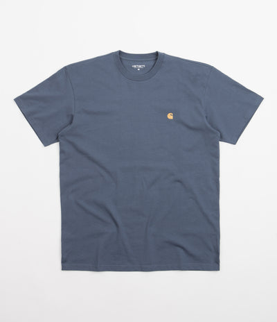 Carhartt Chase T-Shirt - Storm Blue / Gold