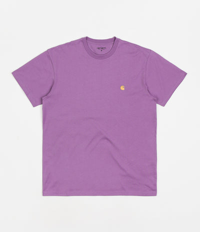 Carhartt Chase T-Shirt in Violanda and Gold
