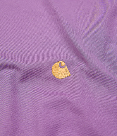 Carhartt Chase T-Shirt in Violanda and Gold