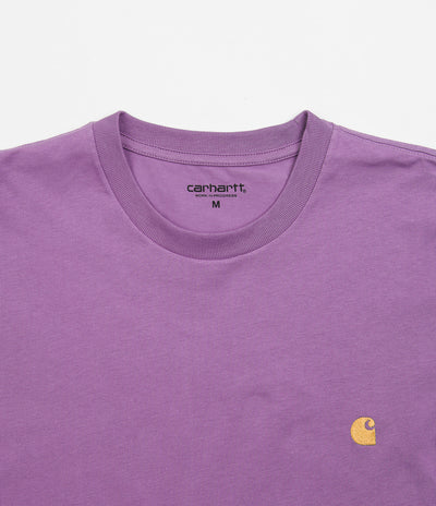 Carhartt Chase T-Shirt in Violanda and Gold