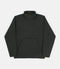 Carhartt Chase Zip Neck Sweatshirt - Dark Teal / Gold