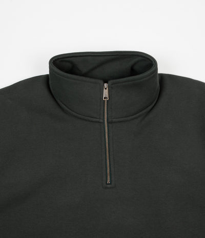 Carhartt Chase Zip Neck Sweatshirt - Dark Teal / Gold