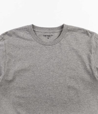 Carhartt College Left Long Sleeve T-Shirt - Grey Heather / White