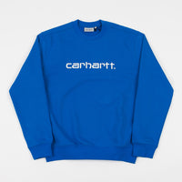 Carhartt Crewneck Sweatshirt - Azzuro / White thumbnail