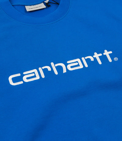 Carhartt Crewneck Sweatshirt - Azzuro / White