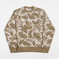 Carhartt Crewneck Sweatshirt - Sandshell / White thumbnail