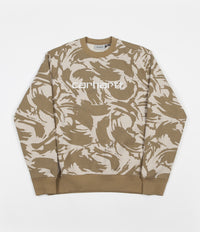 Carhartt Crewneck Sweatshirt - Sandshell / White