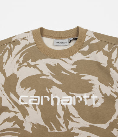 Carhartt Crewneck Sweatshirt - Sandshell / White