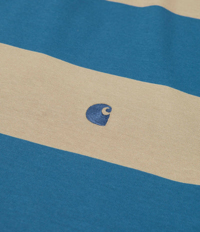 Carhartt Dampier T-Shirt - Dampier Stripe / Amalfi / Ammonite