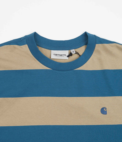 Carhartt Dampier T-Shirt - Dampier Stripe / Amalfi / Ammonite
