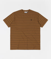 Carhartt Denton T-Shirt - Denton Stripe / Rum / Black