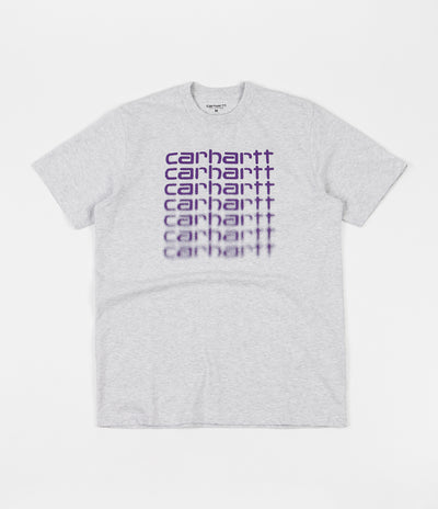 Carhartt Fading Script T-Shirt - Ash Heather / Snape Purple